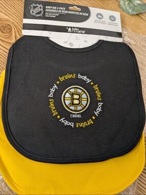 BabyFanatic Officially Licensed Unisex Baby Bibs 2 Pack - NHL Boston Bruins